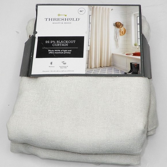Threshold Accents | Threshold 999 Blackout Curtain White Linen Aruba